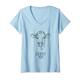 Damen Line Art Beste Kuhmutter für Damen - Guernsey T-Shirt mit V-Ausschnitt