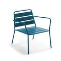 Fauteuil bas de jardin bleu pacific