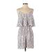 Old Navy Casual Dress - Mini Scoop Neck Sleeveless: Gray Paisley Dresses - Women's Size Small - Print Wash