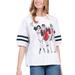 Women's G-III 4Her by Carl Banks White Boston Red Sox Winners Half-Sleeve Fashion Top