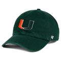 Men's '47 Green Miami Hurricanes Vintage Clean Up Adjustable Hat