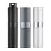 LISAPACK 8ML Atomizer Perfume Spray Bottle for Travel 3 PCS Empty Refillable Cologne Dispenser Portable Sprayer (Black Grey Silver)