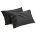 Evertone BK4692 Bedsure Queen Size Bamboo Cooling Pillow Case Black - Set of 2