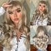 WMYBD Clearence!Long Blonde Curly Hair With Bangs Wigs For Women Curly Hair Wig Gifts for Women