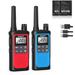 Walkie Talkie NXGKET Walkie Talkies for Adults NOAA 22 Channel Rechargeable Long Range Two-Way Radio Blue + Red(2 Pack)