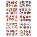 Rugby Temporary Tattoo Sticker Rugby Face Tattoos Football Themed Tattoos Stickers for Football Game Party Decorations