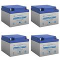 12V 26AH NB Replacement Battery Compatible with Deep Cycle Rechargeable Battery - 4 Pack