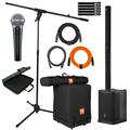 JBL PRX ONE All-In-One Powered Portable Column PA System with Shure SM58 Vocal Microphone Package