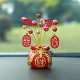 Chinese Money Tree Feng Shui Lucky Fortune Miniature New Year Home Car Decoratin E1G6