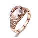 Quinlirra Easter Rings for Women Clearance Gemstone Rose Gold Easter Decor