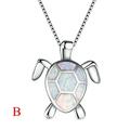 Quinlirra Easter Necklaces for Women Clearance Women Cute Sweater Necklace Opal Turtle Pendant Jewelry Ornament Easter Decor