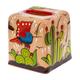 'Cactus-Themed Handcrafted Talavera Ceramic Tissue Box Cover'