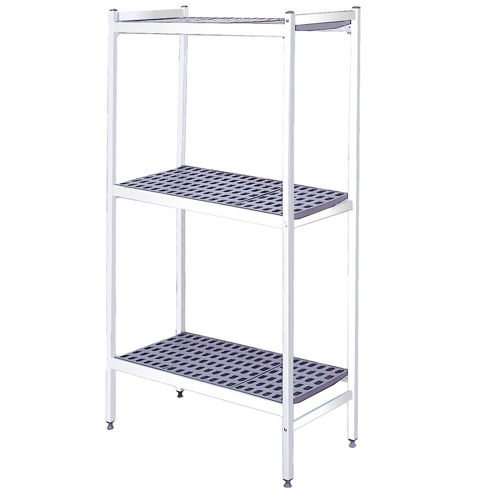 EURAST - Metallregal mit duraluminium-beinen 3 ebenen - 881x370x1700 mm - 88133000 Image