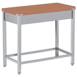 Polyethylen-schneidetisch rote farbe - 400x600x850 mm - 18030300 Eurast Image
