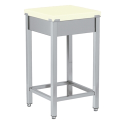 EURAST - Polyethylen-schneidetisch weiße farbe - 500x500x850 mm - 16530300 Image