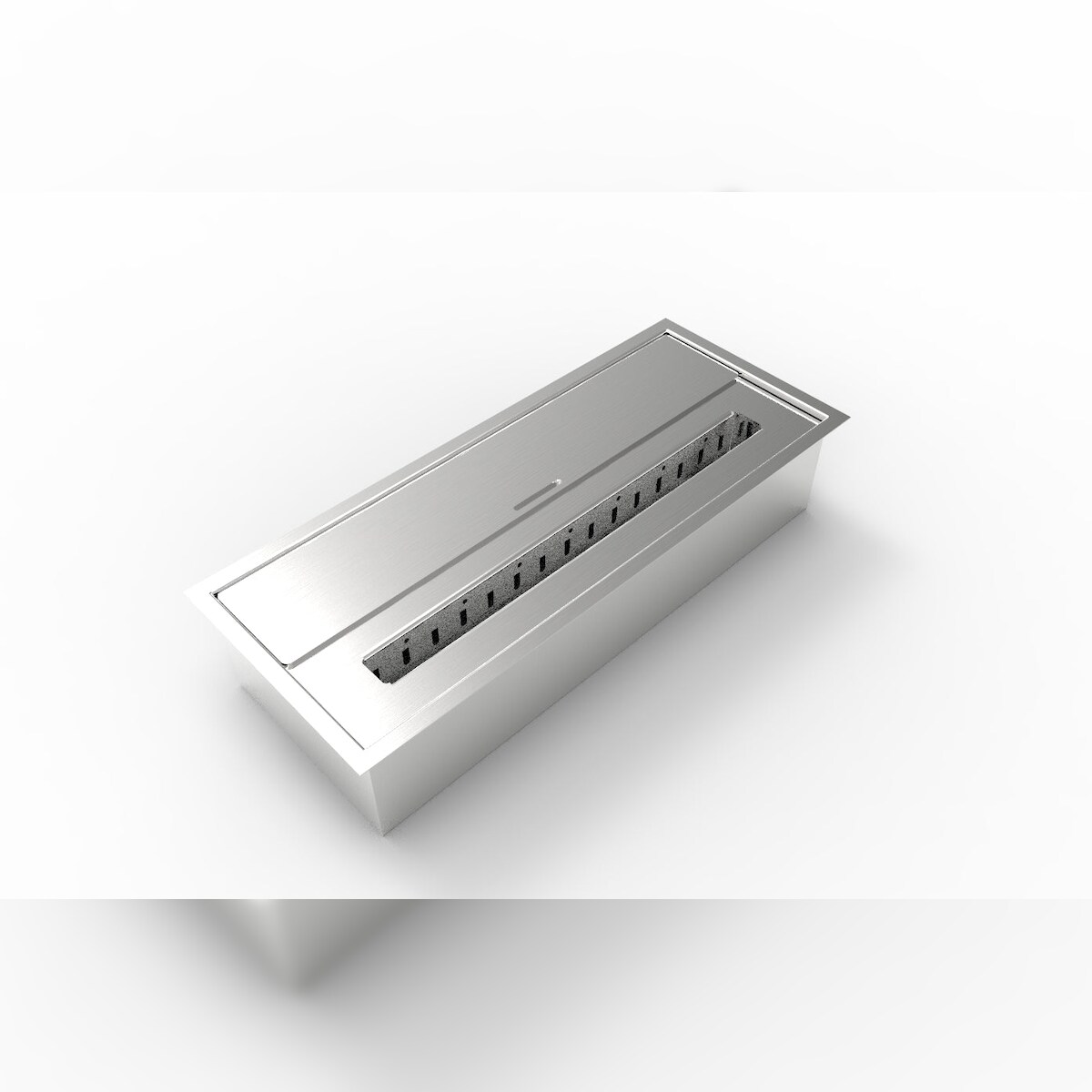 Divina Fire Bioethanol-Kaminbrenner, Biokamin aus Edelstahl, 3,5 l, 45,7 x 18,7 x 9,5 cm Image