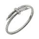 John Hardy Sterling Silver Classic Chain Diamond Pave Bypass Cuff Bracelet