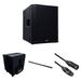 QSC KS118 18" 3600W Active Subwoofer Kit with Cover, Speaker Pole, and Cable KS118-NA