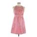 J.Crew Collection Casual Dress: Pink Jacquard Dresses - Women's Size 6