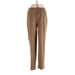 Oleg Cassini Casual Pants - High Rise: Brown Bottoms - Women's Size Small