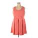 White Mark Casual Dress - A-Line: Pink Solid Dresses - Women's Size 2X