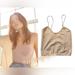 Free People Tops | Free People Intimately Seamless Skinny Strap Brami Size Xs/S & M/L New Tan | Color: Black/Tan | Size: Various