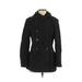 Covington Wool Coat: Mid-Length Black Print Jackets & Outerwear - Women's Size Small