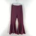 Free People Pants & Jumpsuits | Nwd Free People Mari Ponte Winterberry Burgundy Pinstripe Flare Pants Womens 8 | Color: White | Size: 8