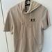 Under Armour Shirts | Men’s Medium Underarmour Sleeveless Hoodie Size Medium | Color: Cream/Tan | Size: M