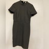 J. Crew Dresses | J Crew Black /White Dot Dress With Gold Stitching Size 4 | Color: Black/White | Size: 4