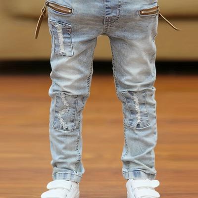 TEMU Boys Jeans Denim Pants For Spring And Autumn Kids Clothes