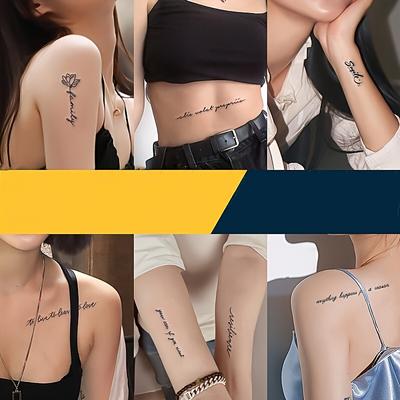 Tattoo 15 Days Waterproof Temporary Tattoo English Fake Tattoo Stickers