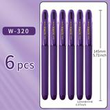 [wqn] 3 Pieces/6 Pieces Of Unique Purple Rollerball Pen, Fast Drying Purple Ball Point Pen Stationery, Pen Tip 1.0mm, Purple Ink, Smooth Writing, Large Capacity Refill, Hard Pen Calligraphy Pen
