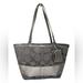 Coach Bags | Coach Signature Tote With Silver Stripe | Color: Black/Silver | Size: Os