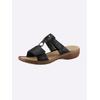 Pantolette RIEKER, Damen, Gr. 42, schwarz, Lederimitat, sportlich, Schuhe