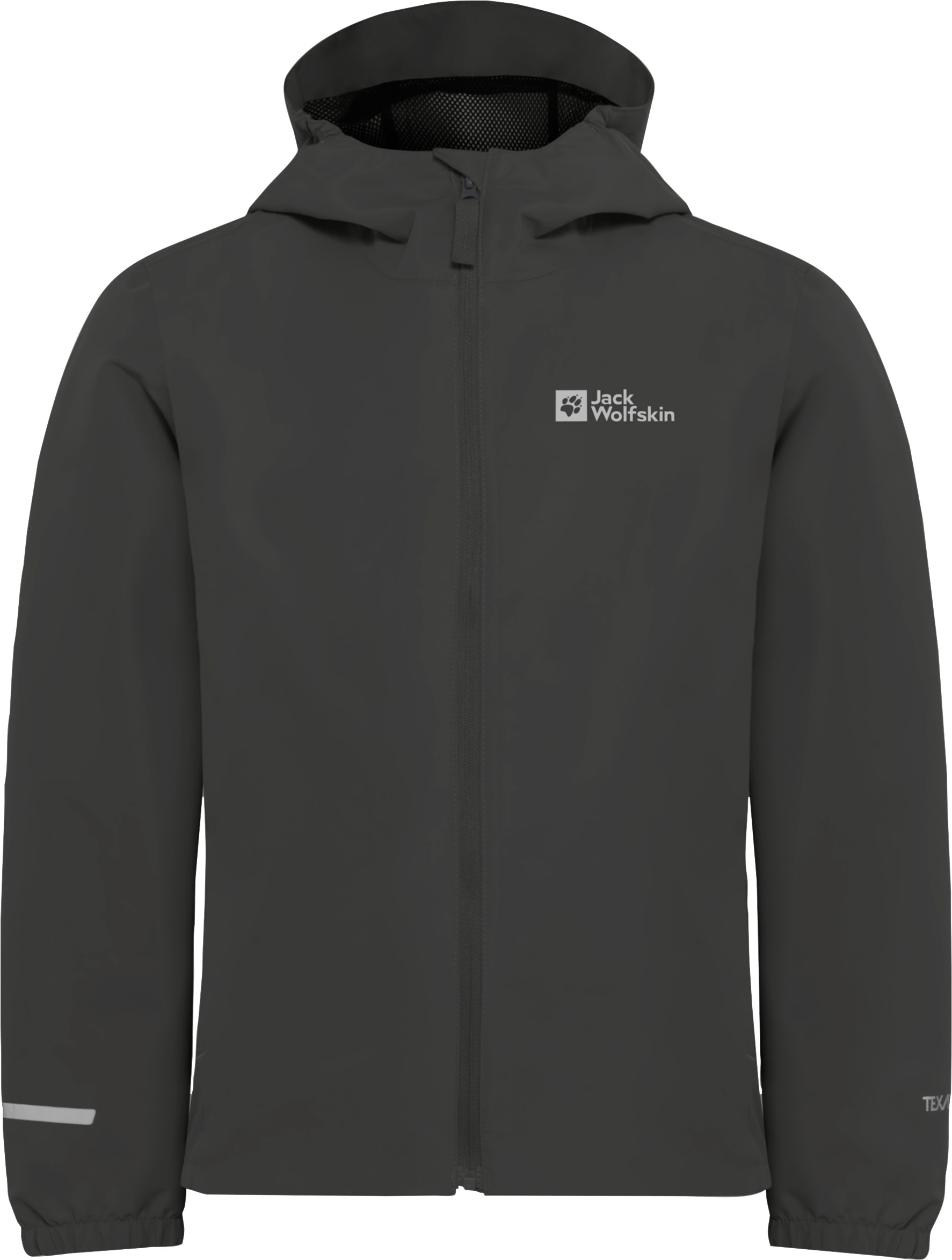 Outdoorjacke JACK WOLFSKIN "FLAZE JACKET K", Kinder, Gr. 104, schwarz (granite, schwarz), Oberstoff: 100% POLYESTER; Futter 1: 100% POLYESTER ; Futter 2: 100% POLYESTER ; Futter 3: 100% POLYESTER, Jacken Image