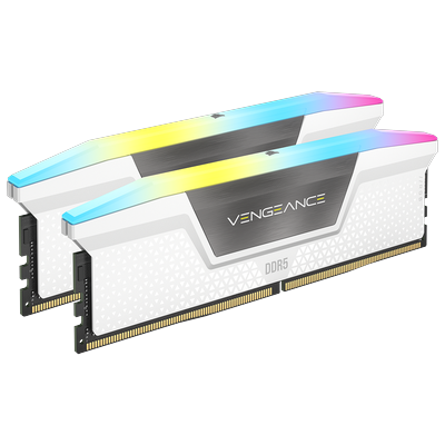 CORSAIR PC-Arbeitsspeicher "VENGEANCE RGB DDR5 Memory", weiß, 2 x 16 GB, Arbeitsspeicher, RGB