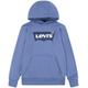 Kapuzensweatshirt LEVI'S KIDS "LVB BATWING SCREENPRINT HOODIE" Gr. 6 (116), blau (colony blue) Jungen Sweatshirts