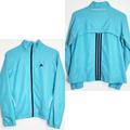 Adidas Jackets & Coats | Adidas Womens Size M Lightweight Track Jacket Windbreaker Sky Blue Mesh Lining | Color: Black/Blue | Size: M