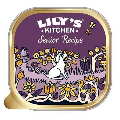 24x150g Senior Recipe Trays Lily's Kitchen Wet Dog Food