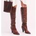 Free People Shoes | New Free People Boot Stevie Cognac Brown Leather Croc Heeled Boot Sz 37.5 | Color: Brown | Size: 7.5