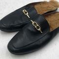 Coach Shoes | Coach Designer Black Slip On Slide On Mule Loafers Flats Size 8 | Color: Black/Brown | Size: 8