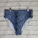 Jessica Simpson Swim | Jessica Simpson Sassy Safari High-Waisted Bikini Bottoms In Navy Multi - Nwt | Color: Blue/White | Size: Xl