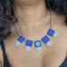 J. Crew Jewelry | J. Crew Gold-Tone Blue Crystal Rhinestone Statement Necklaces | Color: Blue | Size: Os