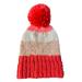 Kate Spade Accessories | Kate Spade Women Hat Size Os Pink Stripe Coral Pom Pom Cream Cable Knit Beanie | Color: Cream/Pink | Size: Os