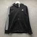 Adidas Shirts | Adidas Fleece Jacket Hoodie Men's Small Full Zip Pocket Graphic Logo Black White | Color: Black/White | Size: S