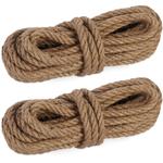 2 bottes de ficelle en jute (chacune 10 m), biodégradable, bricolage, emballage, jardin, nature