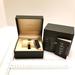 Gucci Accessories | 21565 Gucci 1500 Bangle Black Leather Strap Ladies Gold Watch Fresh Battery Box | Color: Black/Gold | Size: Os