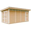 Timbela - Abri de jardin à base de bois en panneaux lp SmartSide 8.52 + 2.95 m² - Cabane de Jardin