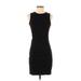 Club Monaco Casual Dress - Sheath Crew Neck Sleeveless: Black Print Dresses - Women's Size X-Small